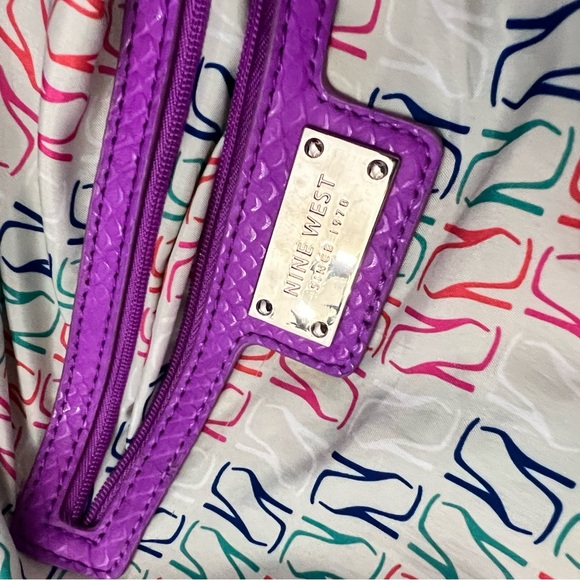 NINE WEST purple backpack with tablet pouch - Picture 9 of 10